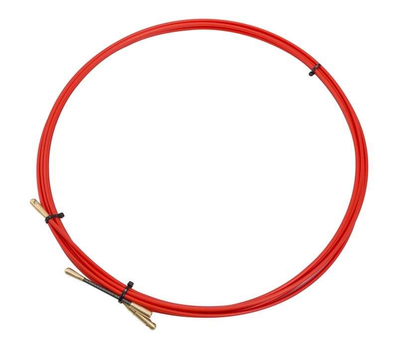 Протяжка кабельная (мини УЗК в бухте) 5м стеклопруток d3.5мм красн. Rexant 47-1005 #1