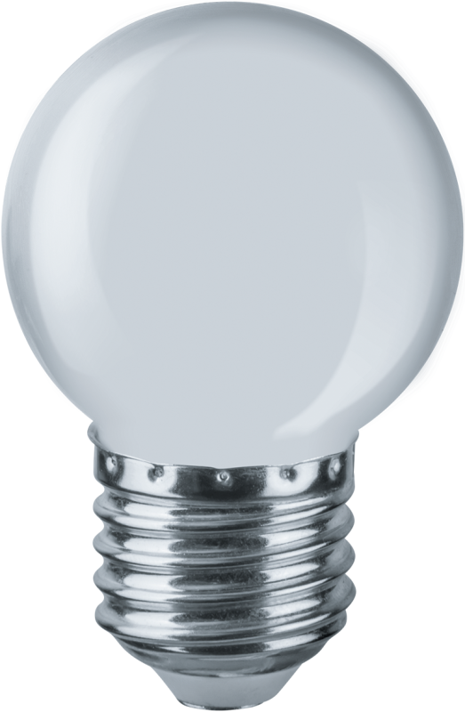 Лампа светодиодная 61 243 NLL-G45-1-230-W-E27 1Вт шар матовая E27 220-240В NAVIGATOR 61243 #1