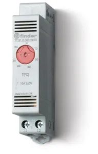 Термостат щитовой для включения обогрева диапазон температур 0… + 60град. С 1NС 10А модульный 17.5мм IP20 FINDER 7T8100002403PAS
