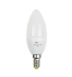 Лампа светодиодная PLED-ECO-C37 5Вт свеча 3000К тепл. бел. E27 400лм 230В JazzWay 2855312A #1