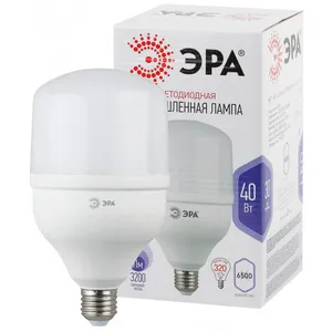 Лампа светодиодная высокомощная STD LED POWER T120-40W-6500-E27 40Вт T120 колокол 6500К холод. бел. E27 3200лм Эра Б0027006