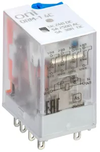 Реле интерфейсное ORM-1 4C 24В DC с LED и тест. кнопкой ONI ORM-1-4C-DC24V-L-B #1