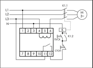 Реле тока PR-617-01 (диапазон 0.5-5А; с задержкой отключения; монтаж на DIN-рейке 35мм 230В 16А 1Z IP20) F&F EA05.001.002
