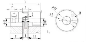 Муфта JC14-C (d=5 мм) соединительная виброгасящая #2