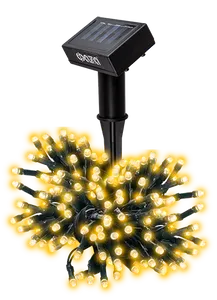 Светильник светодиодный SLR-G01-100Y садовый; гирлянда 100 бел. LED солнечная батарея ФАZА 5027312