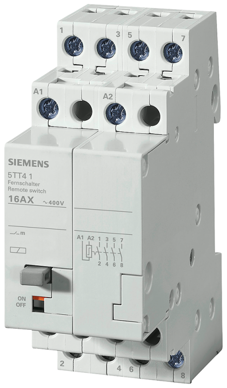Выключатель дистанционный 4НО для AC 230 400В 16А управление DC 110В Siemens 5TT41141 #1