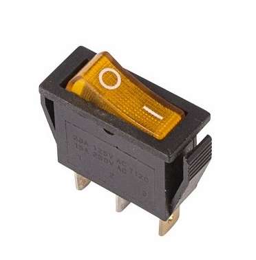 Выключатель клавишный 250В 15А (3с) ON-OFF RWB-404 SC-791 IRS-101-1C желт. с подсветкой Rexant 36-2212 #1