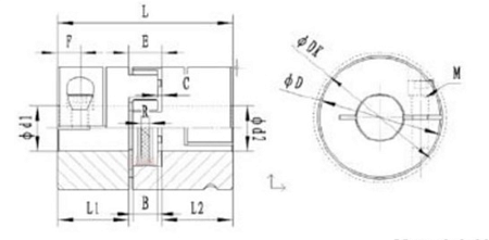 Муфта JC20-C (d=4 мм) соединительная виброгасящая #2