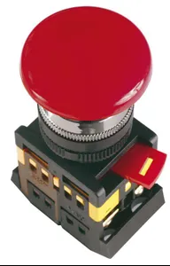 Кнопка AEAL-22 "Грибок" d22мм 1з+1р 240В с фиксацией красн. IEK BBG60-AEAL-K04 #1