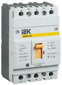 Выключатель автоматический 3п 160А 15кА ВА44 33 IEK SVA4410-3-0160 #1