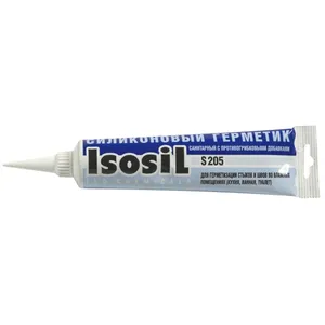 Герметик силиконовый санитарный S205 115мл бесцветный Isosil #1