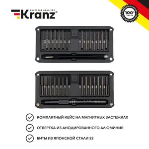 Набор отверток для точных работ RA-02 30 предметов Kranz KR-12-4752 #1