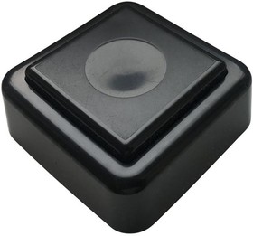 Кнопка звонка (выключатель для бытовых электрических звонков) Тритон ВЗ1-01 черн./черн. #1