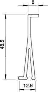 Перегородка разделительная H60 для кабель-канала 2371 60 (дл.2м) OBO 6023118