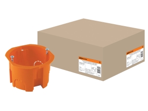 Установочная коробка СП D65х45мм, саморезы, оранжевая, IP20, TDM #1