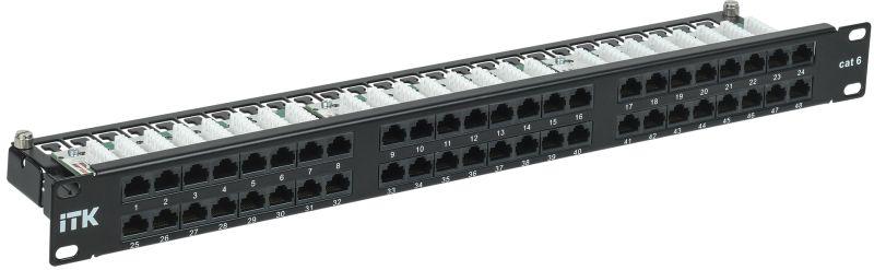 Патч-панель 1U кат. 6 UTP 48 порта Dual IDC выс. плотности ITK PP48-1UC06U-D05H #1
