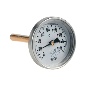 Термометр биметаллический A50.10 160С Дк80 L=40 G1/2" осевой Wika 3905888 (36523024) #1
