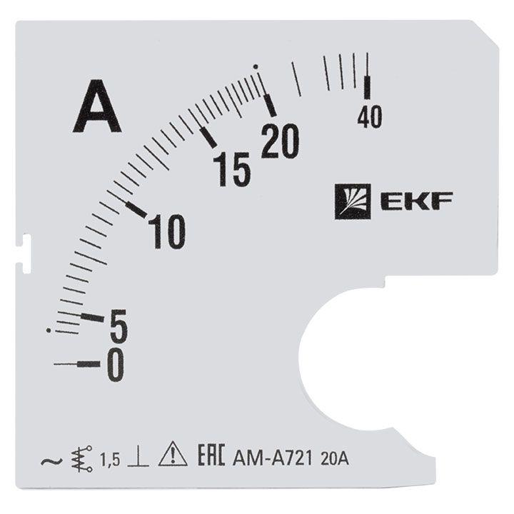 Шкала сменная для A721 20/5А-1.5 PROxima EKF s-a721-20 #1