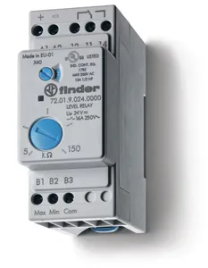 Реле контроля уровня настраиваемый диапазон чувствительности 5…450кОм 24В AC выход 1CO 16А модульное 35мм IP20 FINDER 720180240002 #1