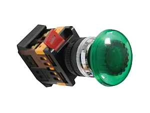 Кнопка AELA-22 зеленая с подсветкой NO+NC 220В Грибок EKF PROxima #1