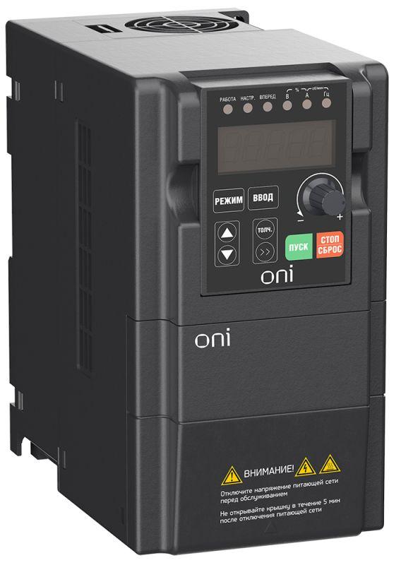 Преобразователь частоты A150 380В 3ф 0.75кВт 3А встроенный торм. модуль ONI A150-33-075HT #1