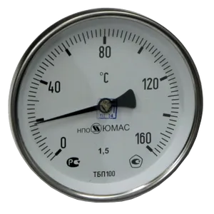 Термометр биметаллический ТБП-Т 160С Дк63 L=50 G1/2" осевой НПО ЮМАС