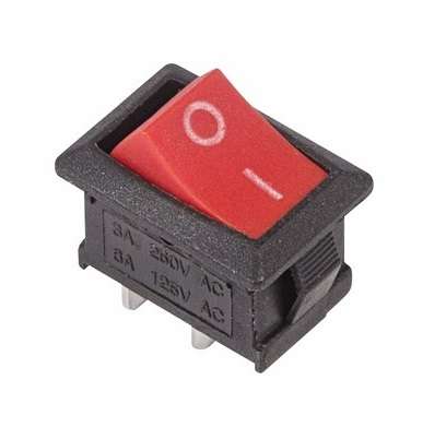 Выключатель клавишный 250В 6А (2с) ON-OFF красн. Mini (RWB-201 SC-768) Rexant 36-2111 #1