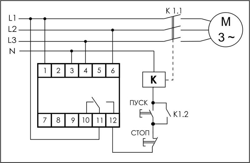 Реле контроля наличия и чередования фаз CKF-316 (монтаж на DIN-рейке 35мм 3х400/230+N 8А 1P IP20) F&F EA04.002.005 #1