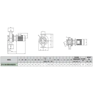 Насос ин-лайн с сухим ротором CP-G-G 100-8300/A/BAQE/55-IE3 DAB 1D6411GKV #2