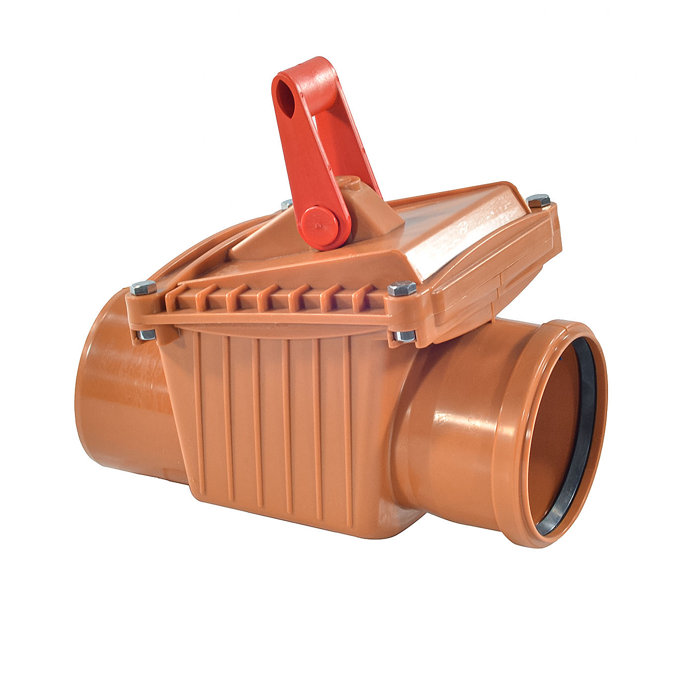 Клапан PP-H обратный канализационный коричневый Дн 110 VALFEX 36000110 #1