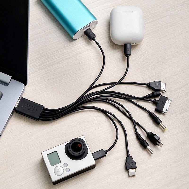 Кабель USB 10 в 1 microUSB/miniUSB/30 pin/LG Chocolate/Samsung/SonyEricsson/DC 3.5/DC 4.0/Nokia Rexant 18-1196 #1