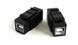 Вставка KJ1-USB-B2-BK формата Keystone Jack с прох. адапт. USB 2.0 (Type B) ROHS черн. Hyperline 251217