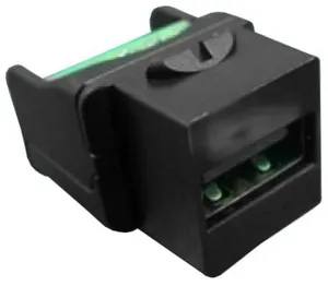 Вставка KJ1-USB-A2-SCRW-BK формата Keystone Jack USB 2.0 (Type A) под винт ROHS черн. Hyperline 251289