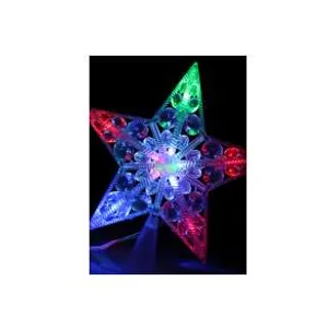 Фигурка "Макушка на елку "Звезда" 10 мигающих светодиодов шнур 2м IP20 Космос KOC_STAR10LED_RGB #1