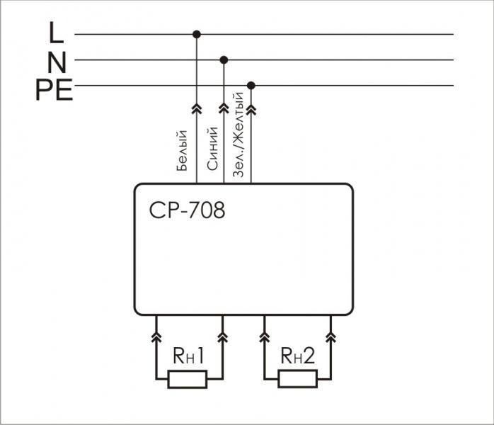 Реле напряжения CP-708 (однофазный; микропроцессорный; цифровая индикация напряжения; розеточный тип корпуса; для установки в монтажную коробку d60мм 100-300В 10А 1Z IP20) F&F EA04.009.008 #1