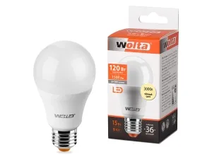 Лампа LED WOLTA A60 15Вт Е27 3000К   1/50 #1