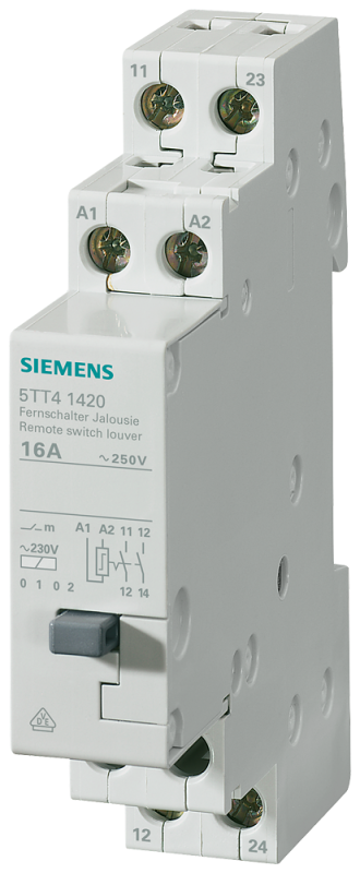 Выключатель дистанционный 2НО с вкл. жалюзи 16А 230/24В Siemens 5TT41422 #1