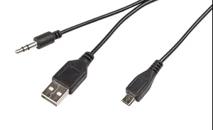 Кабель USB-AUX на microUSB для портативных колонок 0.5 м Rexant 18-4290