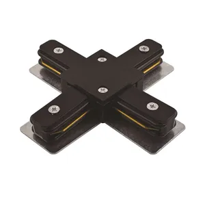 Коннектор X-образный PTR CX-BL накладной/подвесной шинопровод черн. JazzWay 5010871 #1