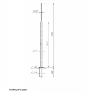 Молниеотвод 4м-К165/108 оцинкованный Пересвет 00-004025
