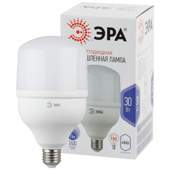 Лампа светодиодная высокомощная STD LED POWER T100-30W-6500-E27 30Вт T100 колокол 6500К холод. бел. E27 2400лм Эра Б0027004 #1