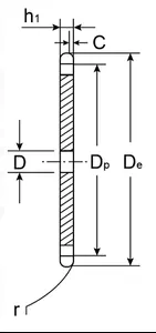 Звездочка без ступицы под расточку для цепи: 05B-1, Z=11, 8 x 3 mm CS04011 (PHS 05B-1A11) #2