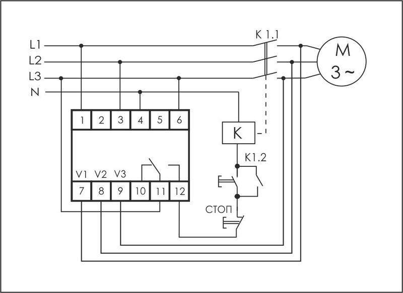 Реле контроля наличия фаз и состояния контактора CKF-2BT (контроль чередования; слипания фаз; регулировка задержки отключ. и порога асимметрии; контроль нижн. и верх. порогов напряжения; 1 модуль; монтаж на DIN-рейке) F&F EA04.003.005 #1
