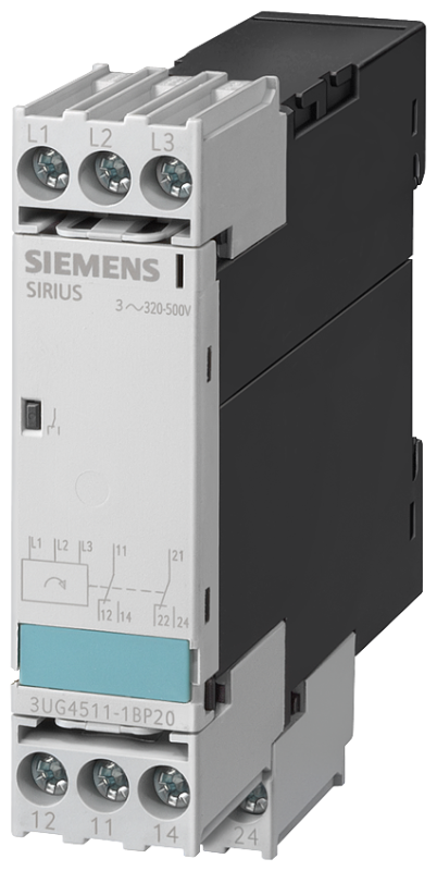 Реле контроля чередования фаз 3X 420 до 690В AC 50 до 60Гц 1 перекидной контакт винтовое присоединение Siemens 3UG45111AQ20 #1