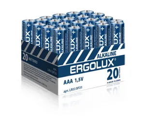 Элемент питания алкалиновый AAA/LR03 1.5В Alkaline BP-20 ПРОМО (уп.20шт) Ergolux 14674 #1