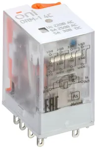 Реле интерфейсное ORM-1 4C 220В AC с LED и тест. кнопкой ONI ORM-1-4C-AC220V-L-B #1