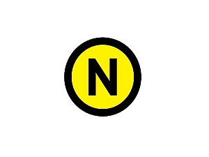Наклейка "N" (d20мм.) EKF PROxima #1