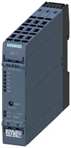 Модуль AS-i SlimLine Compact SC22.5 цифровой A/B-подчиненный компонент 4 ЦВх/2 РелВых IP20 4х вход для 3-проводн. датчика с перекл. 2х релейный выход 1А 24В DC пружинные клеммы установочн. ширина 225мм Siemens 3RK24022MG002AA2