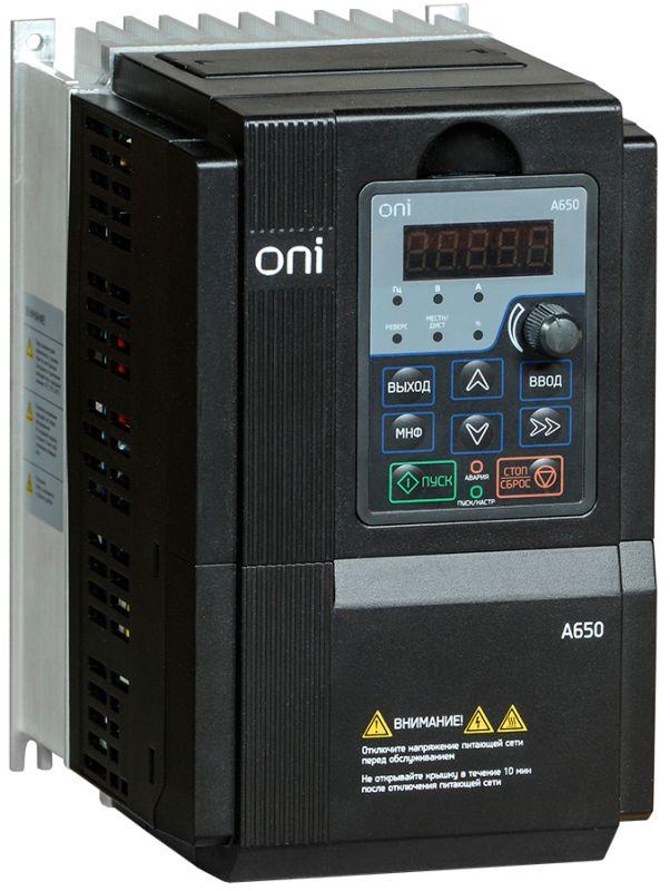 Преобразователь частоты A650 380В 3Ф 3.7кВт 9.5А ONI A650-33E037T #1