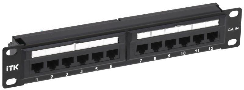 Патч-панель 1U кат.5е UTP 12 портов 10" Dual IDC ITK PP12-1UC5EU-D05-10 #1